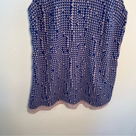 Gap Sleeveless Blouse Blue Purple Geometric - Picture 5 of 10